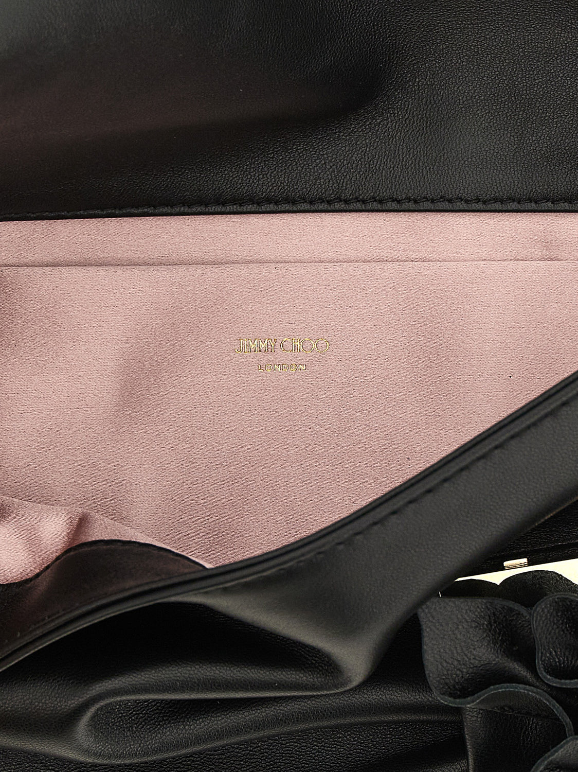 Black Lamb Leather Clutch Bag