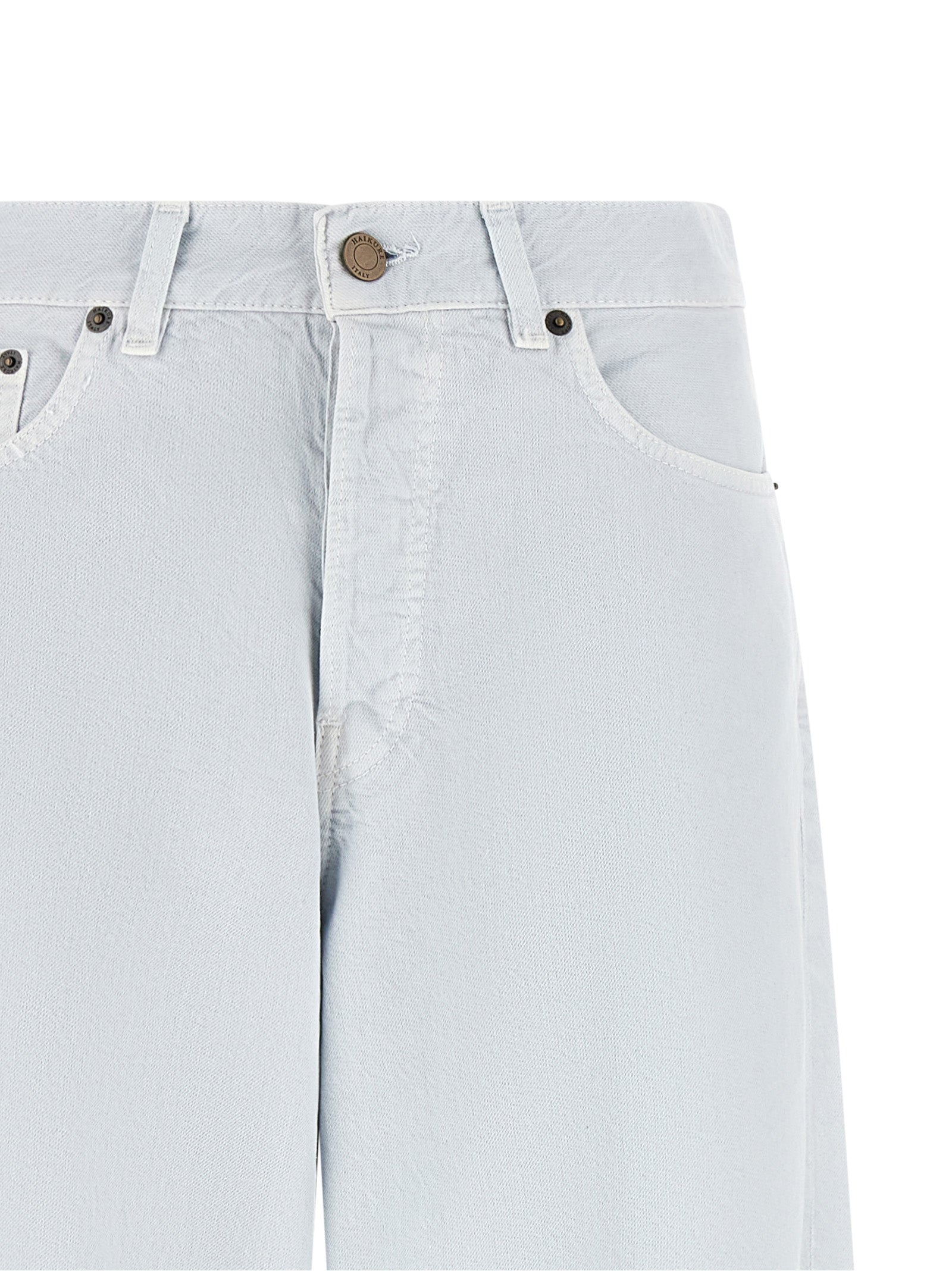 White Cotton Relaxed Fit Jeans