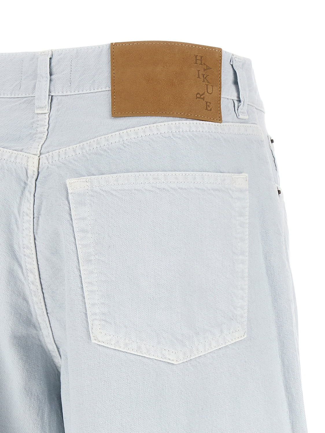 White Cotton Relaxed Fit Jeans