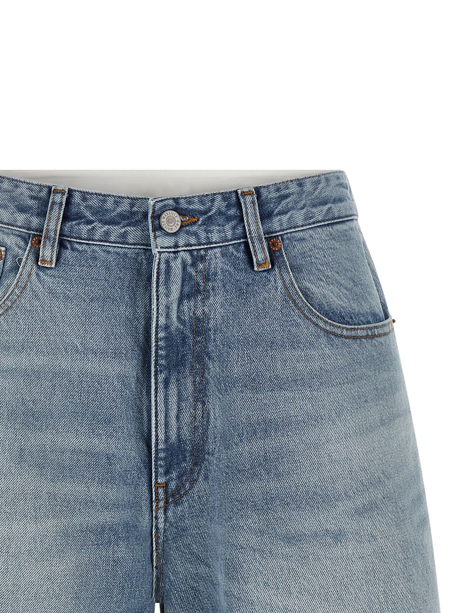 Blue Cotton Bermuda Shorts