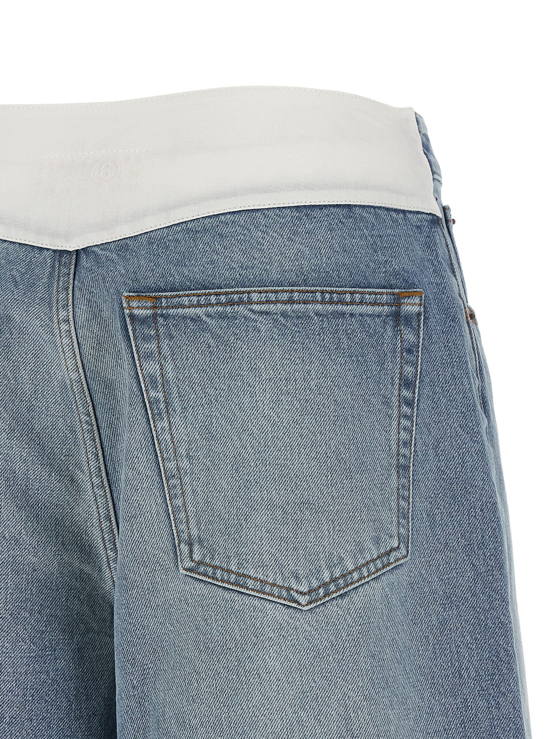 Blue Cotton Bermuda Shorts