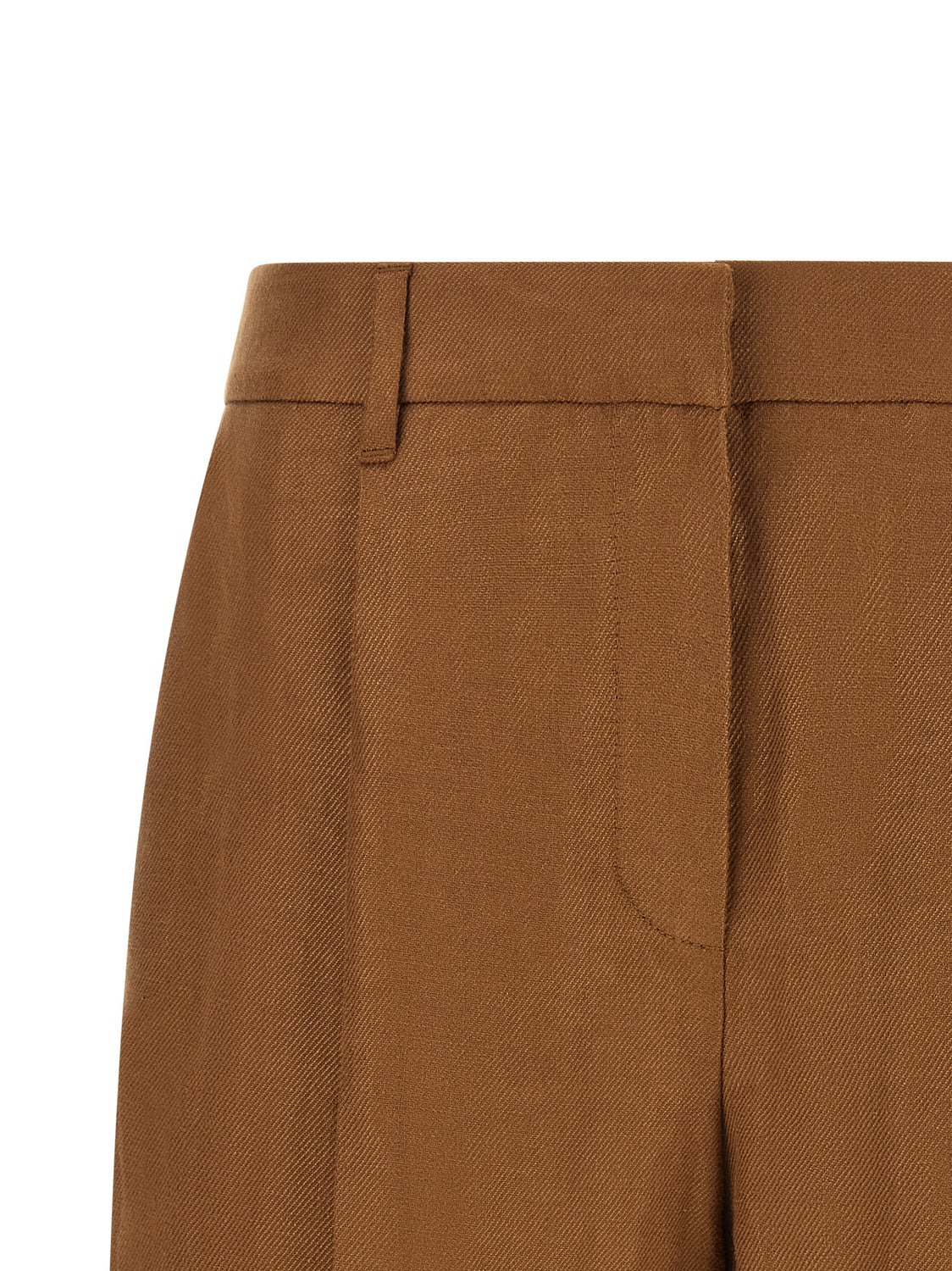 Brown Linen Bermuda Shorts