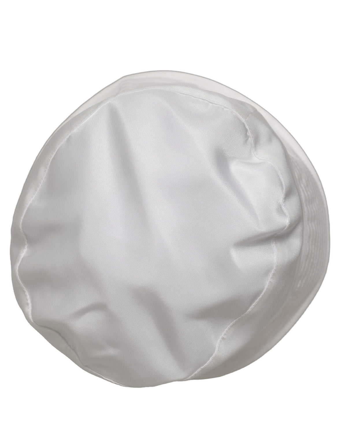 Men White Nylon Wide Brim Bucket Capello Hat