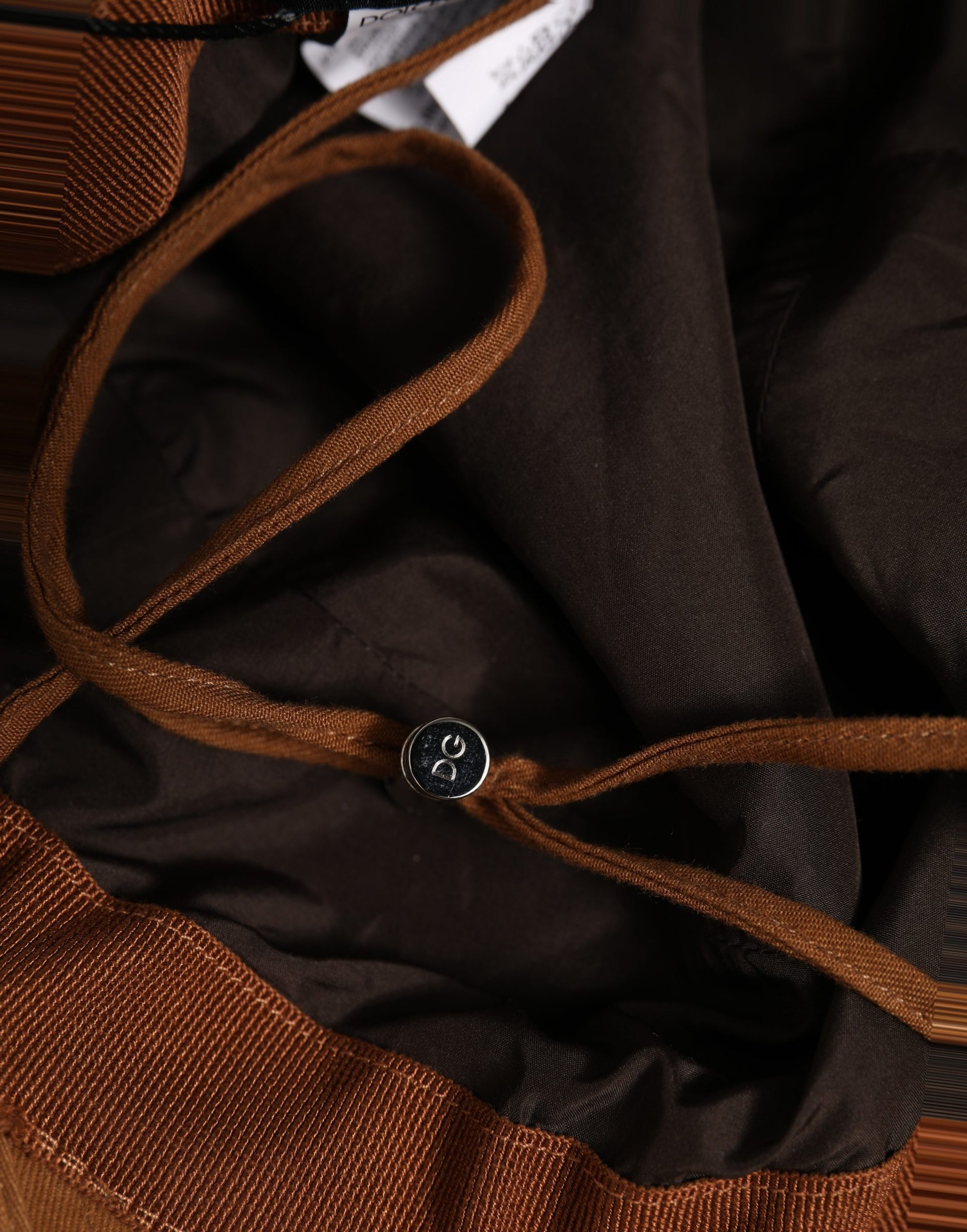 Men Brown Cotton Double Brim Baseball Cap Hat