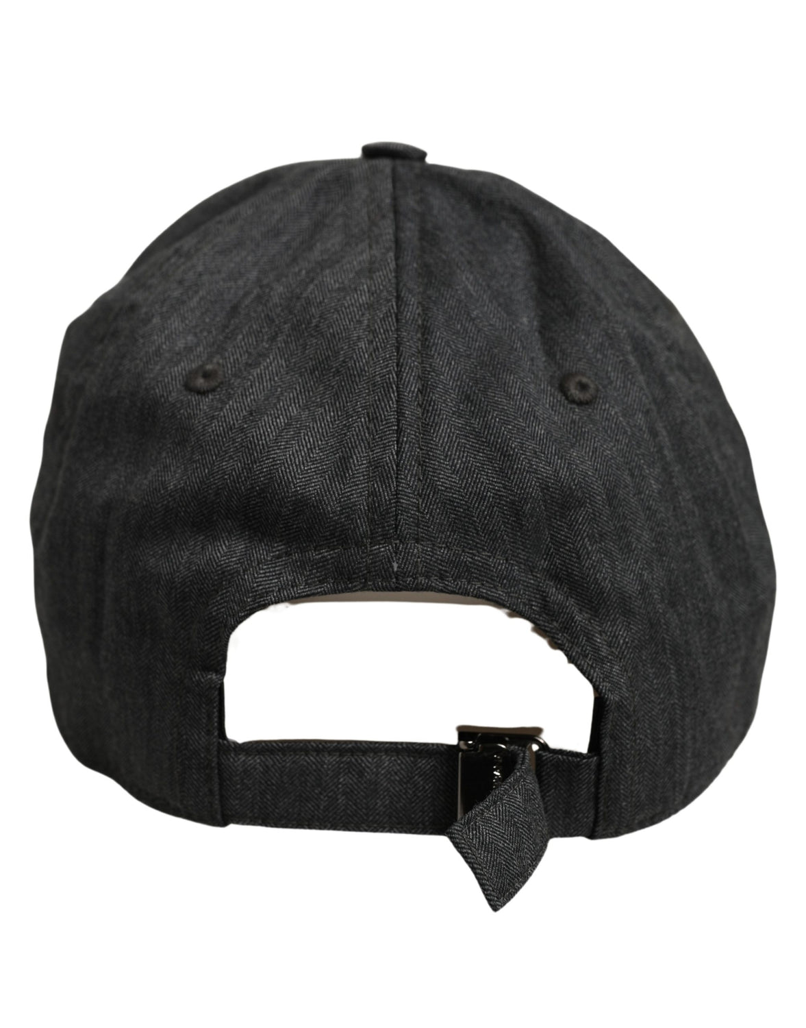 Men Dark Gray Herringbone Baseball Cap Hat