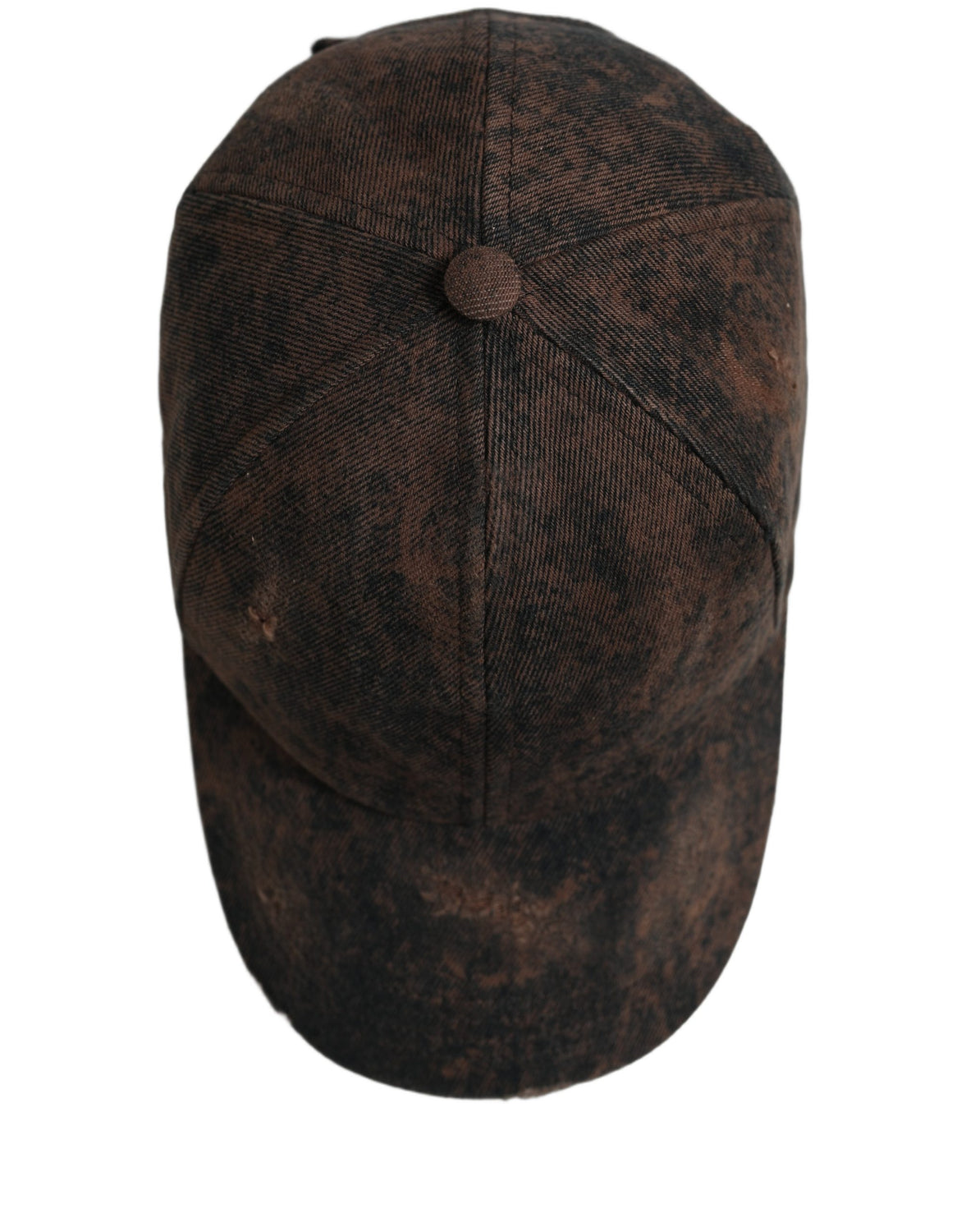 Men Brown Cotton Distressed Baseball Cap Hat