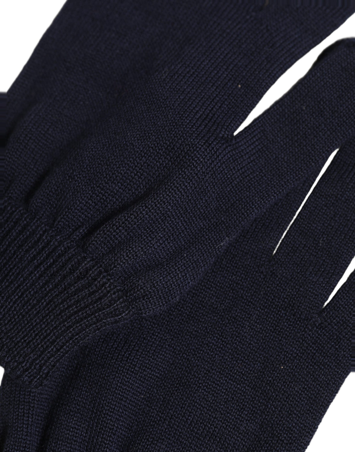 Men Dark Blue Cashmere Knitted Winter Gloves