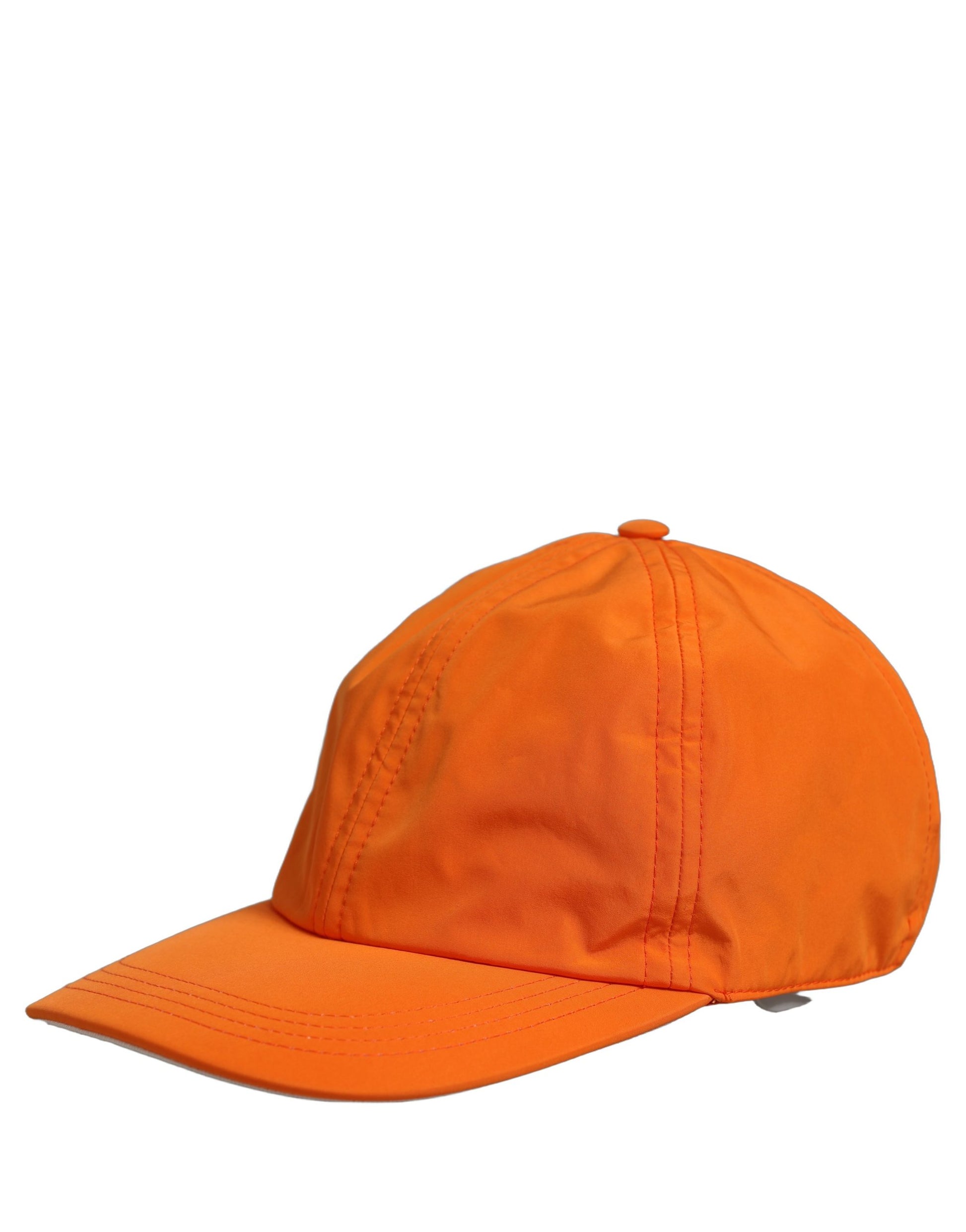 Men Orange Polyester Baseball Cap 6 Panels Hat