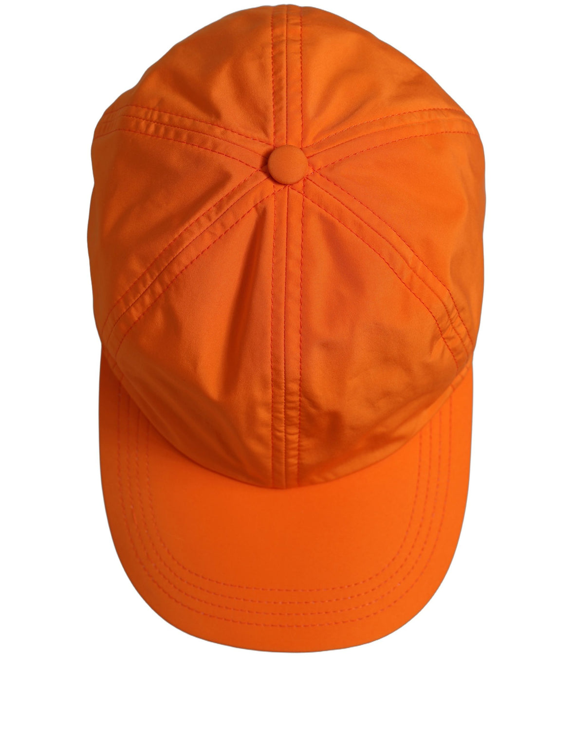 Men Orange Polyester Baseball Cap 6 Panels Hat
