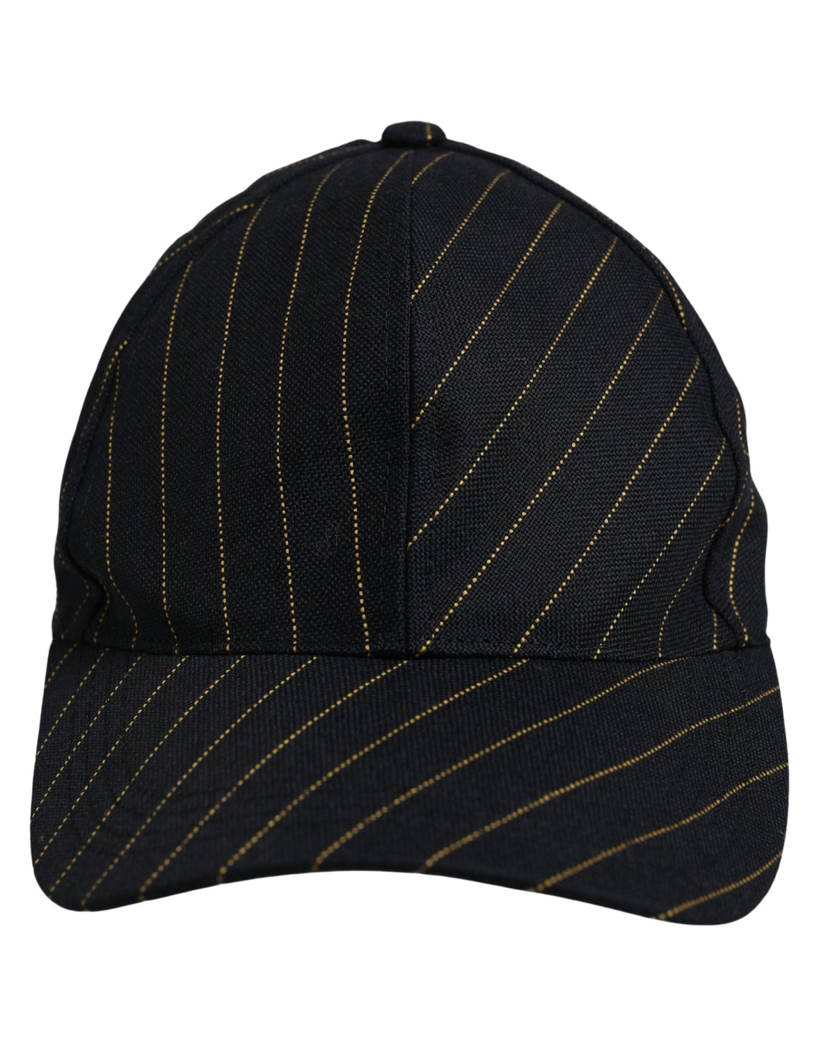 Black Gold Pinstriped Cotton Baseball Cap Hat