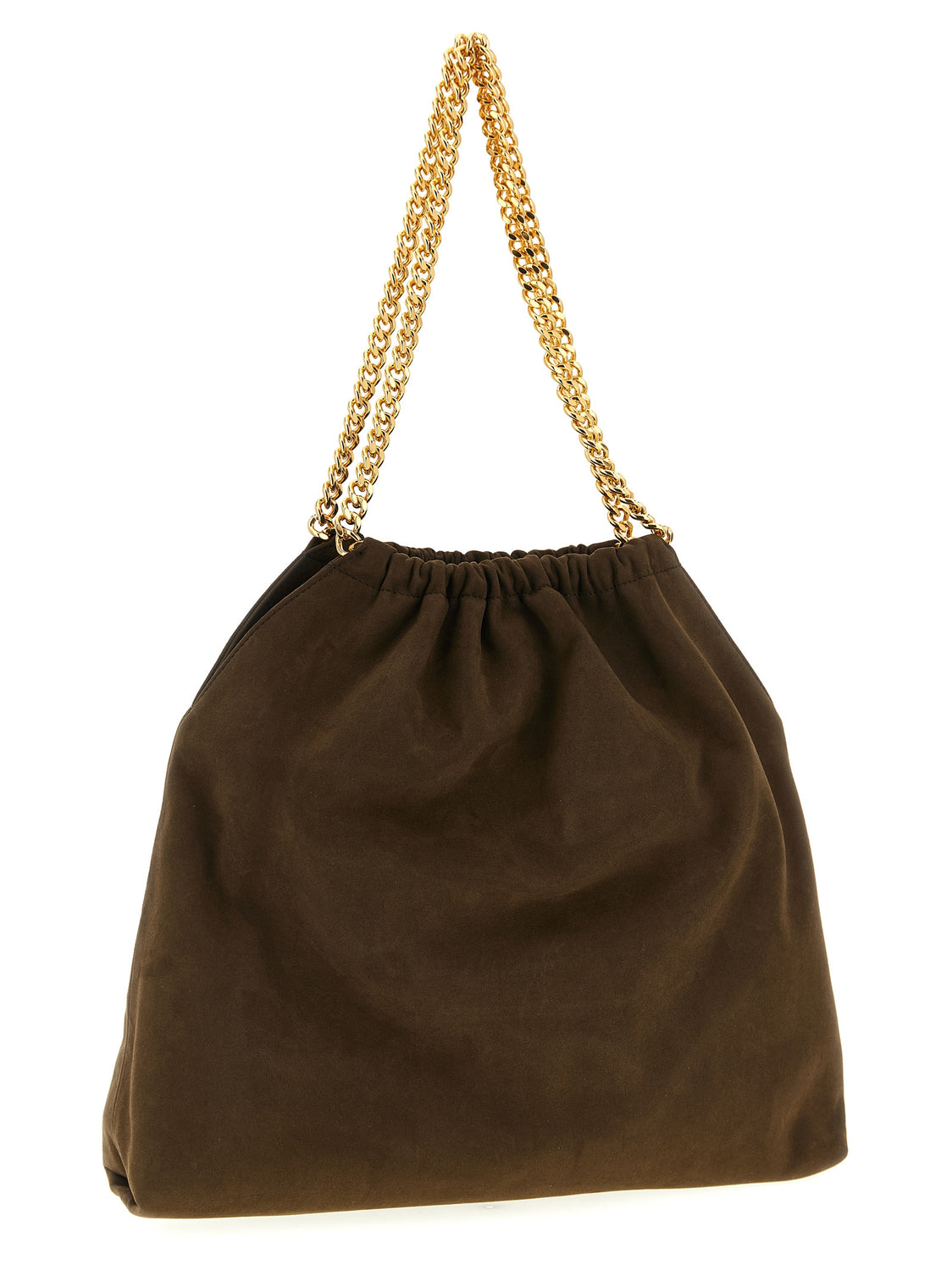 Brown Polyester Shoulder Bag