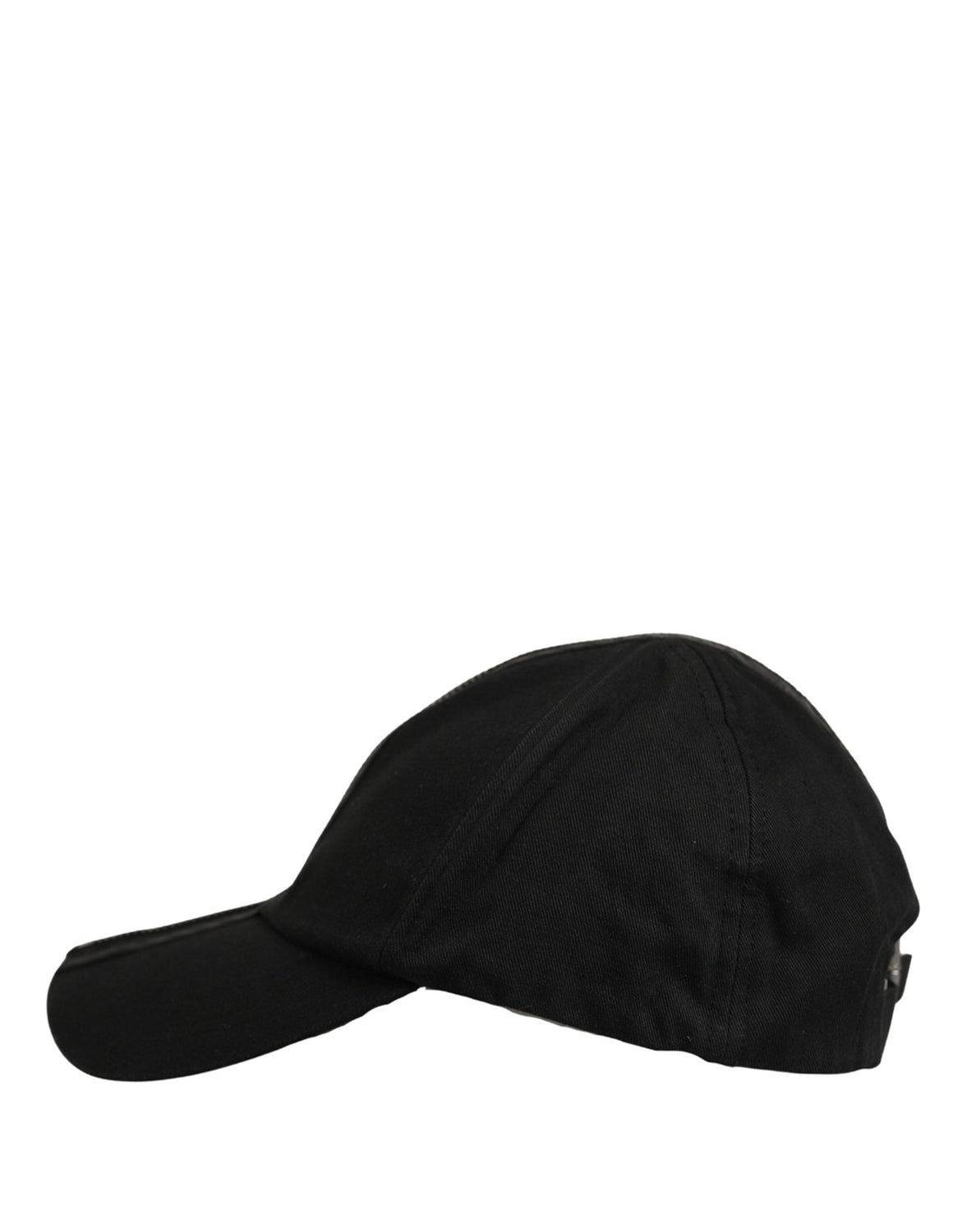 Men Black Cotton Baseball Cap 6 Panels Hat