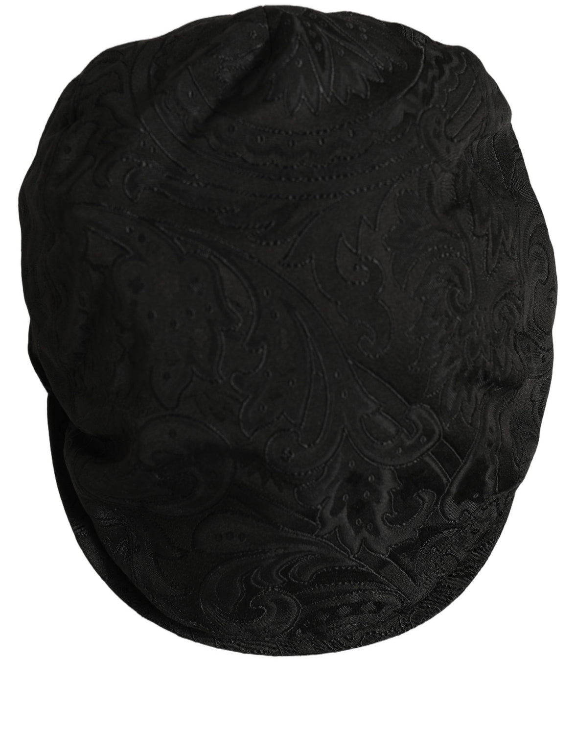 Men Black Floral Jacquard Newsboy Capello Hat