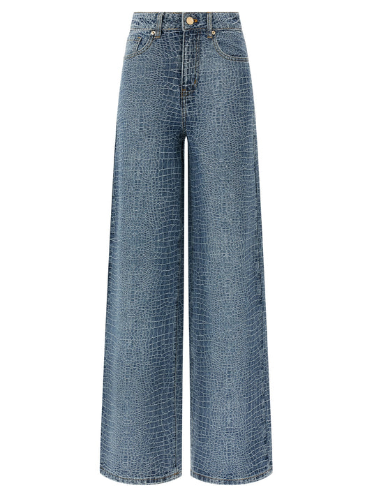 Blue Cotton Jeans Denim
