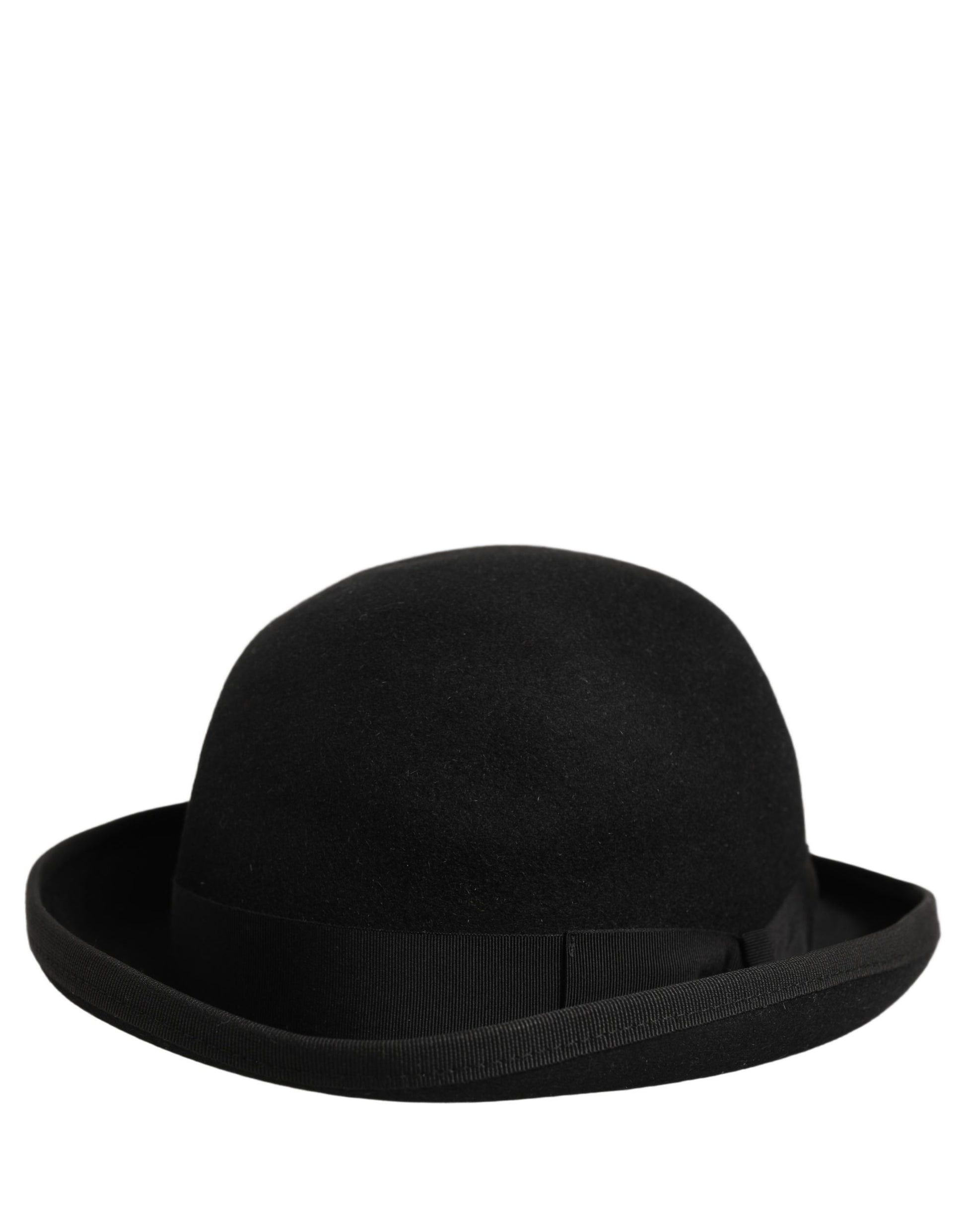 Men Black Rabbit Fur Felt Bowler Capello Hat
