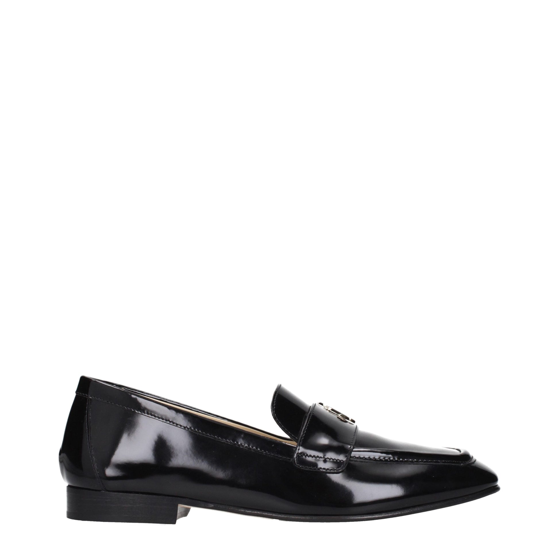 Black Leather Slip-On Loafers