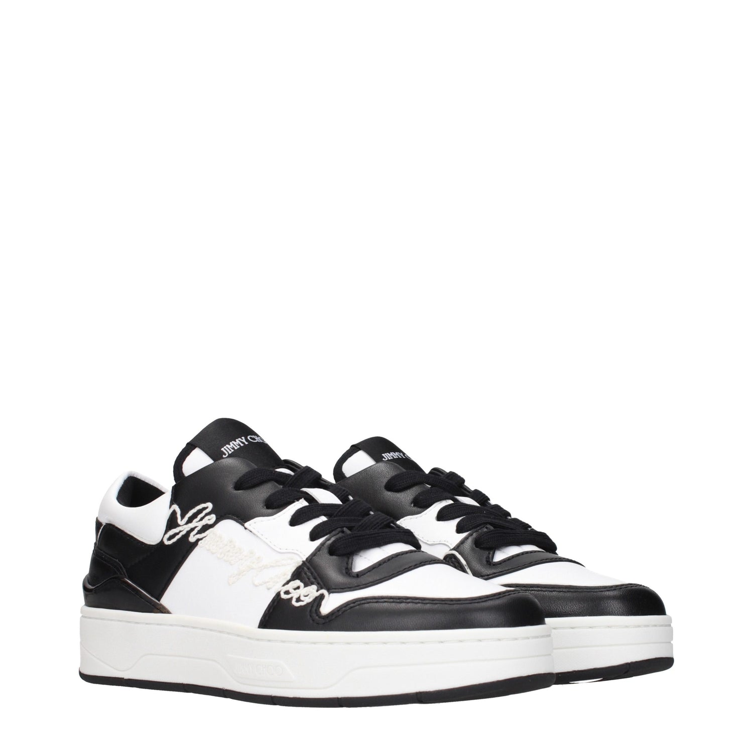 Black Leather Low Top Sneakers