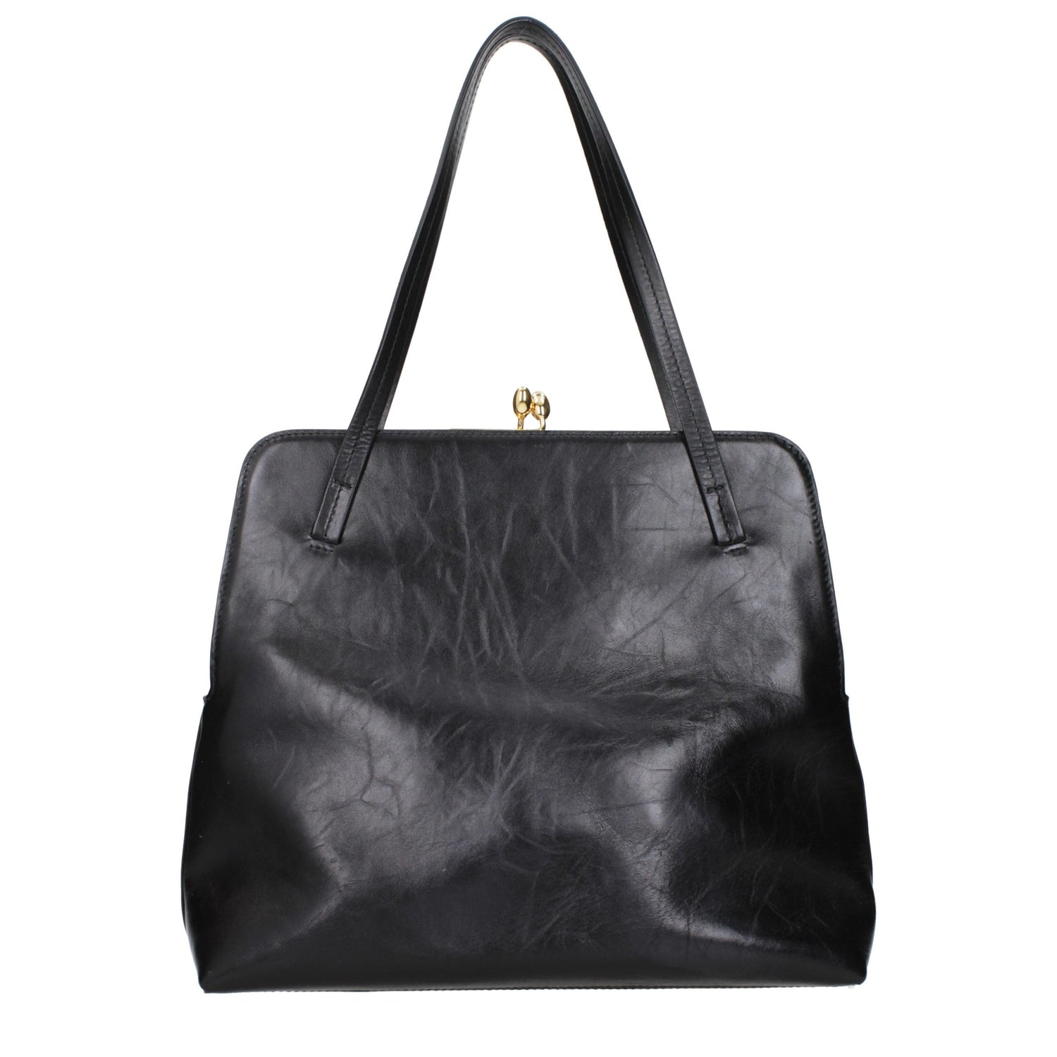 Black Leather Shoulder Bag