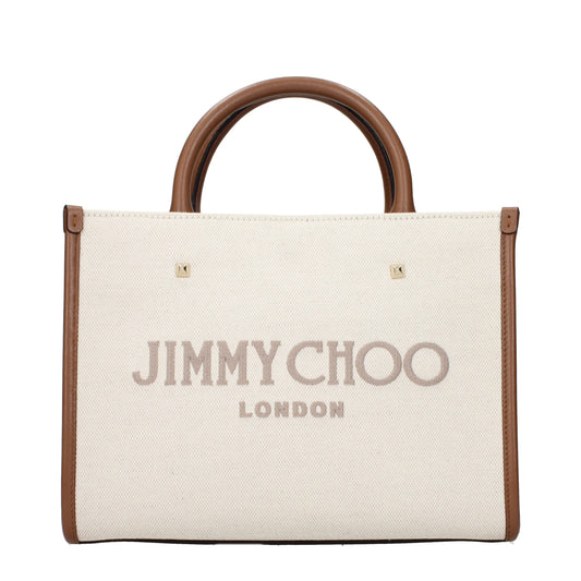 Beige Fabric Handbag