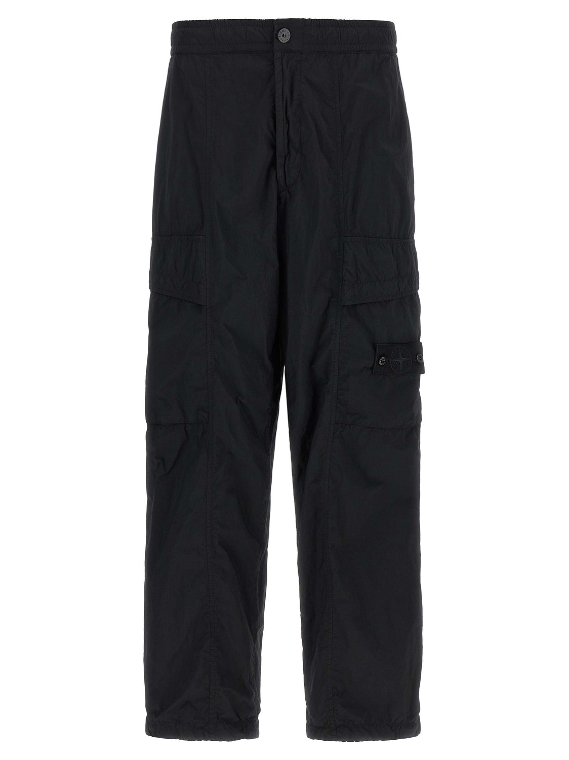 Black Polyamide Cargo Pants