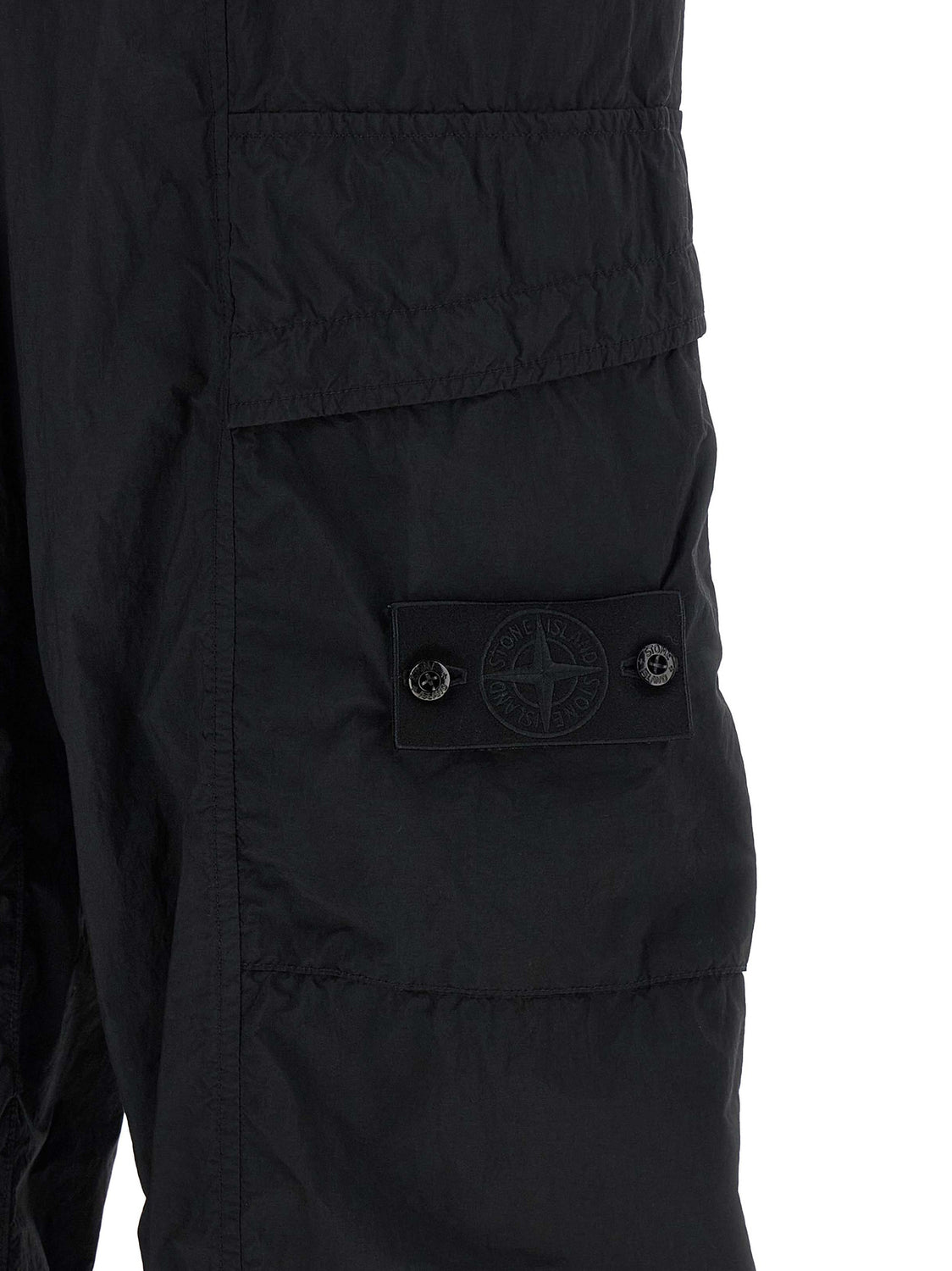 Black Polyamide Cargo Pants