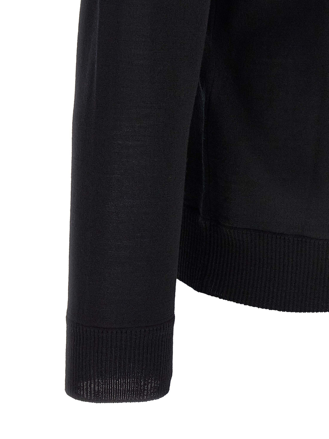 Black Virgin Wool Cardigan
