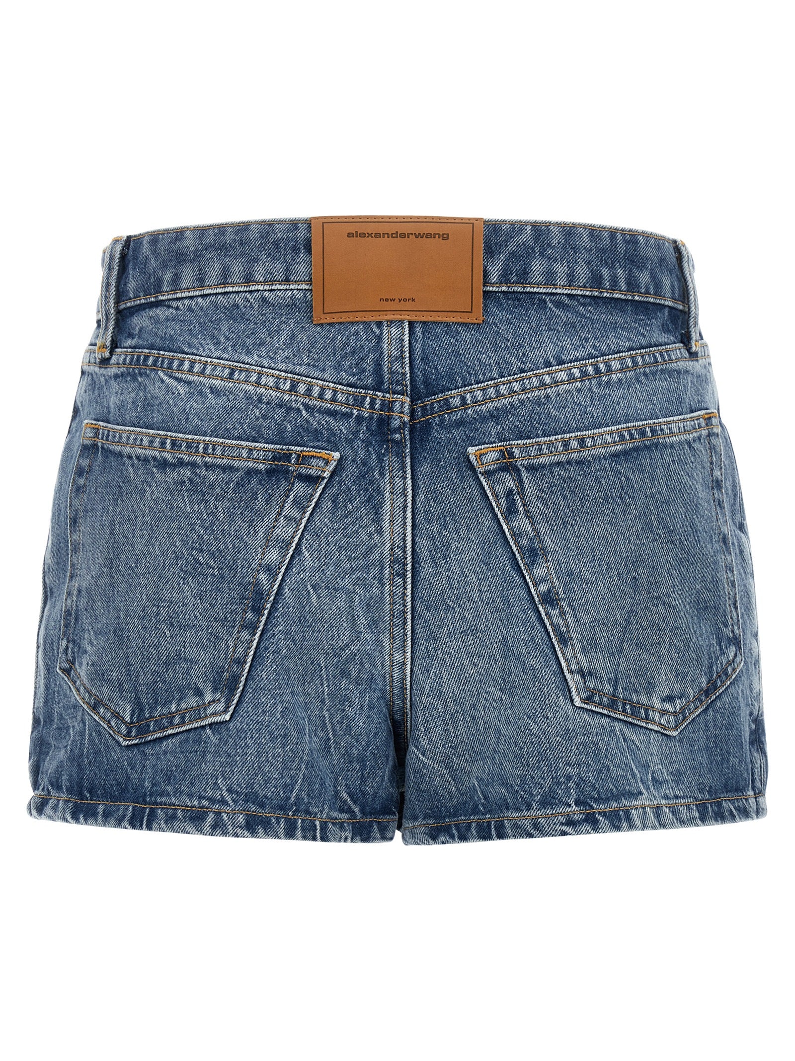 Blue Cotton Bermuda Shorts