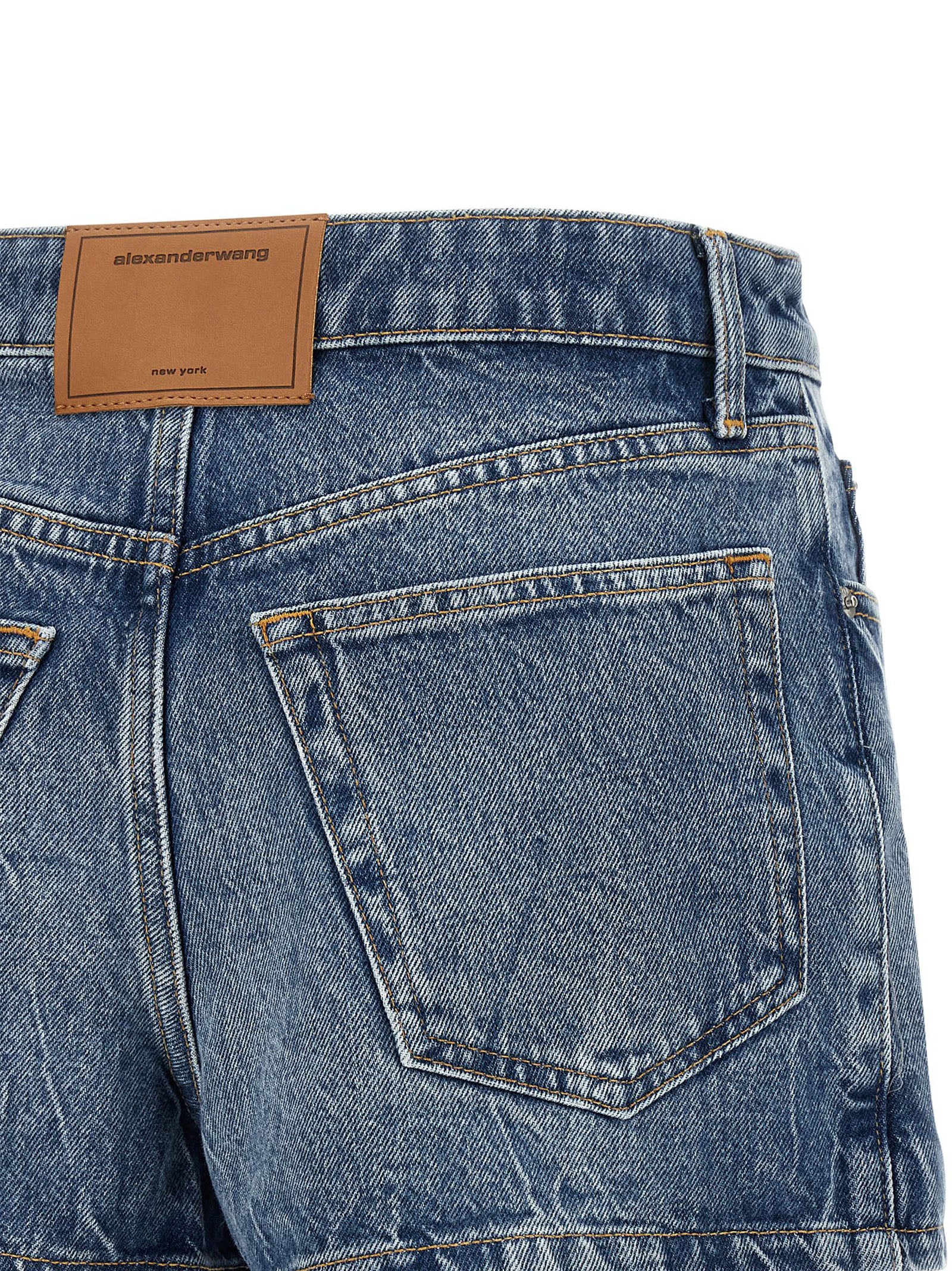 Blue Cotton Bermuda Shorts