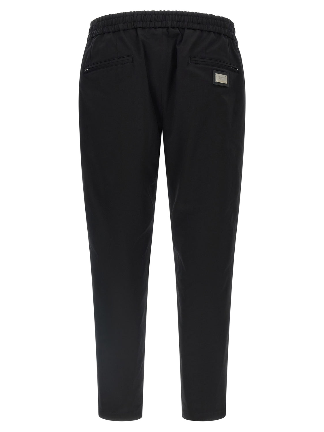 Black Cotton Casual Pants