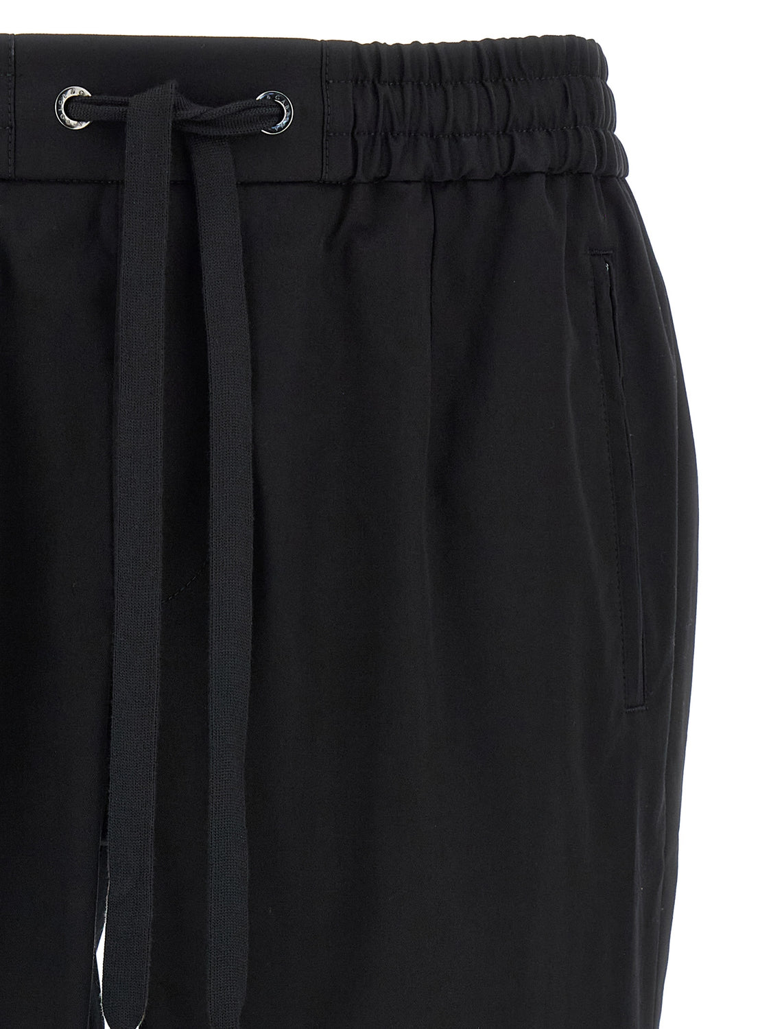Black Cotton Casual Pants