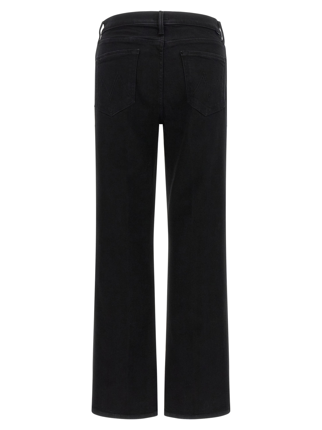 Black Cotton Flared Jeans