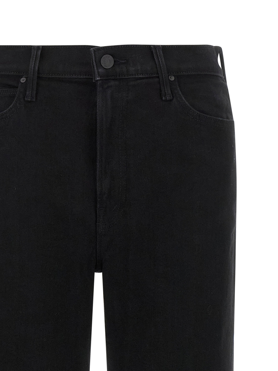 Black Cotton Flared Jeans