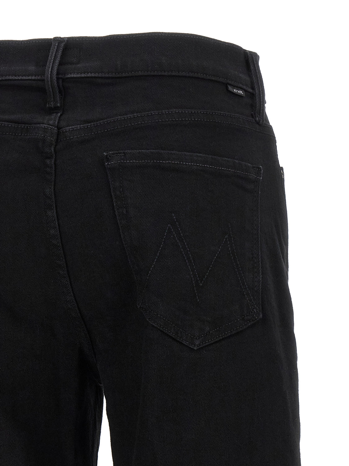 Black Cotton Flared Jeans