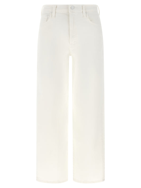 White Cotton Straight-Leg Jeans