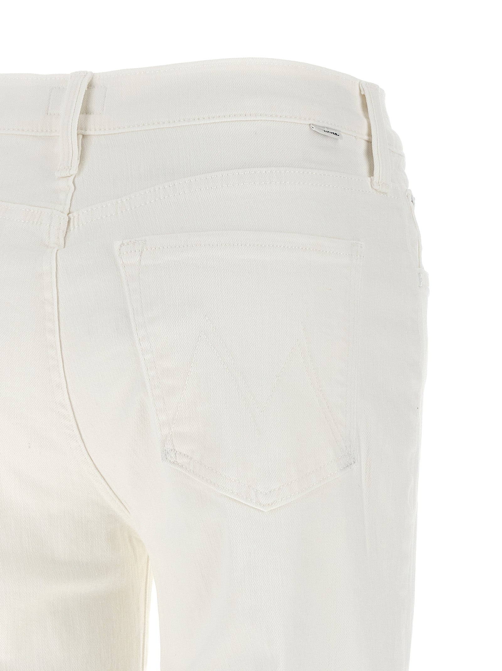 White Cotton Straight-Leg Jeans