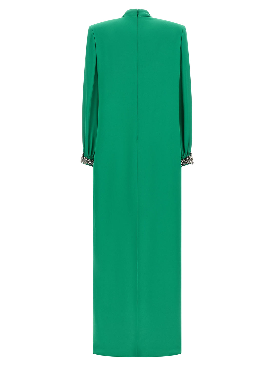 Bicolor Silk Long Dress