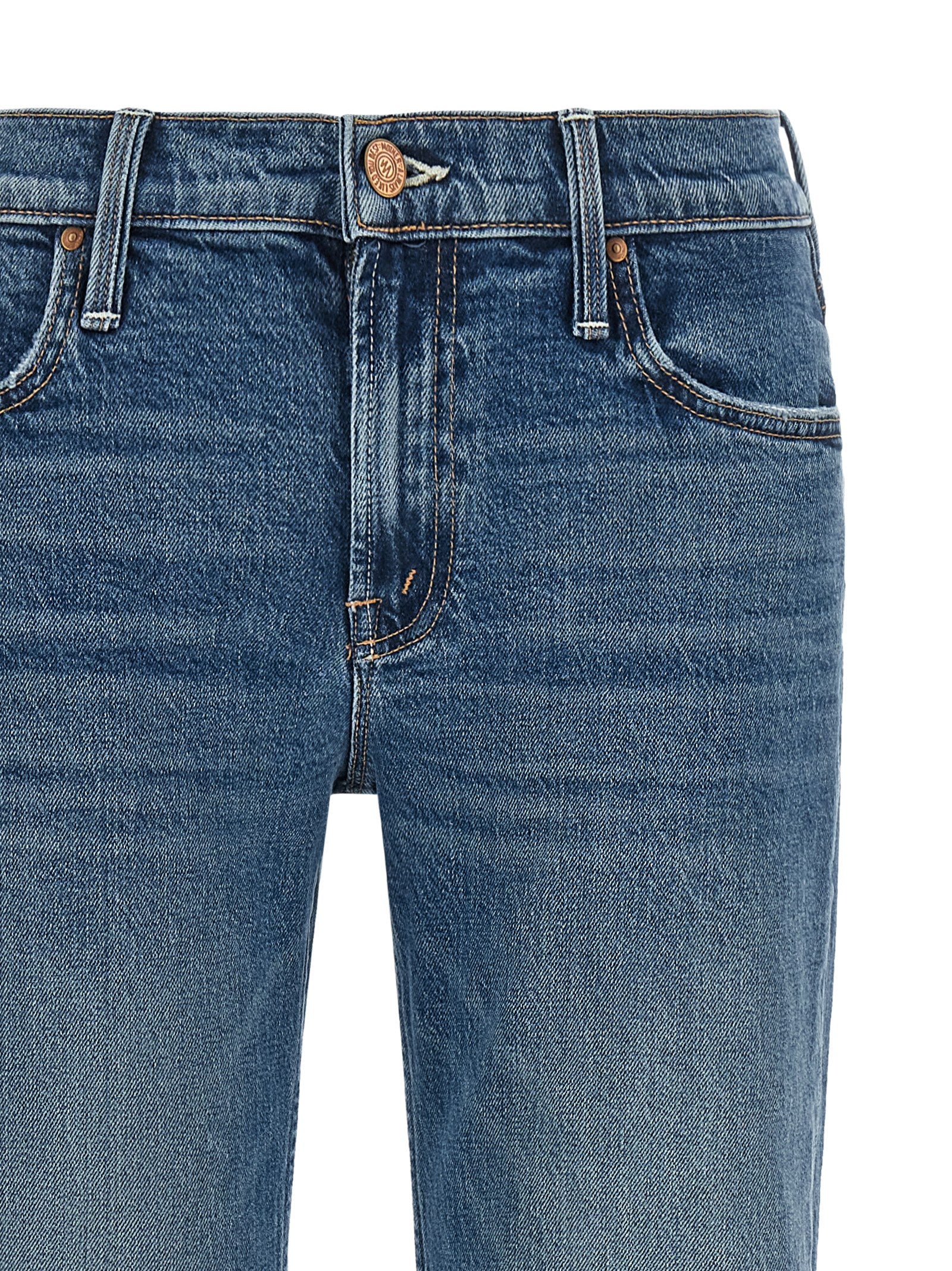 Blue Cotton Bootcut Jeans