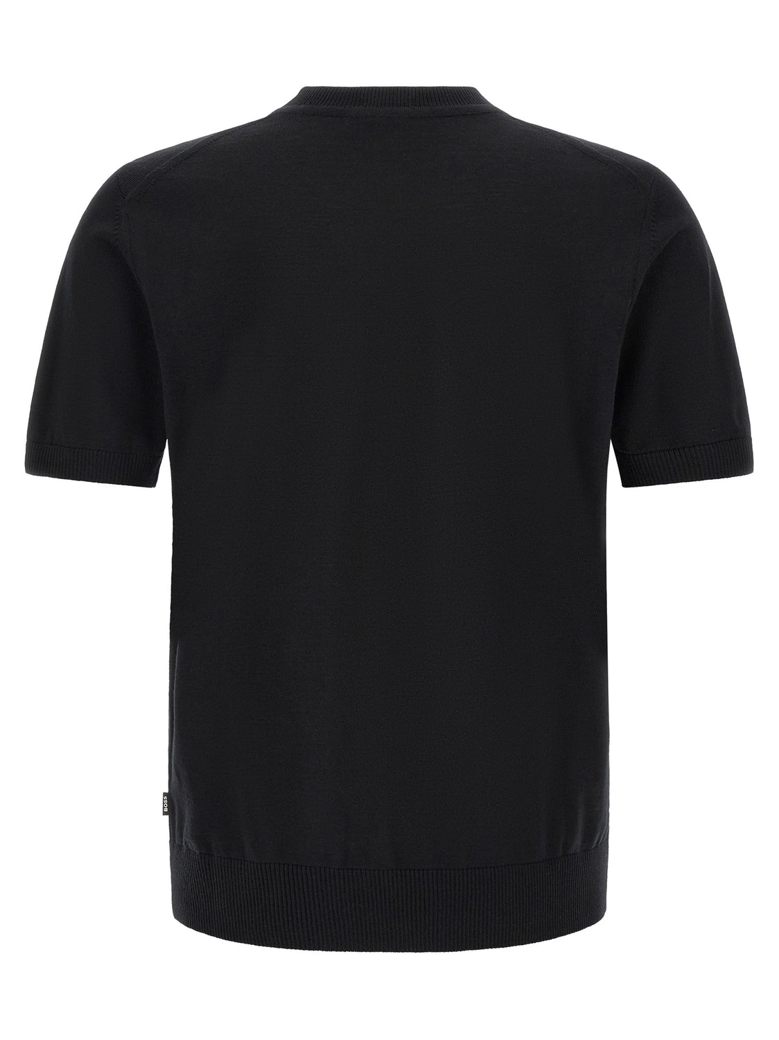 Black Virgin Wool T-Shirt