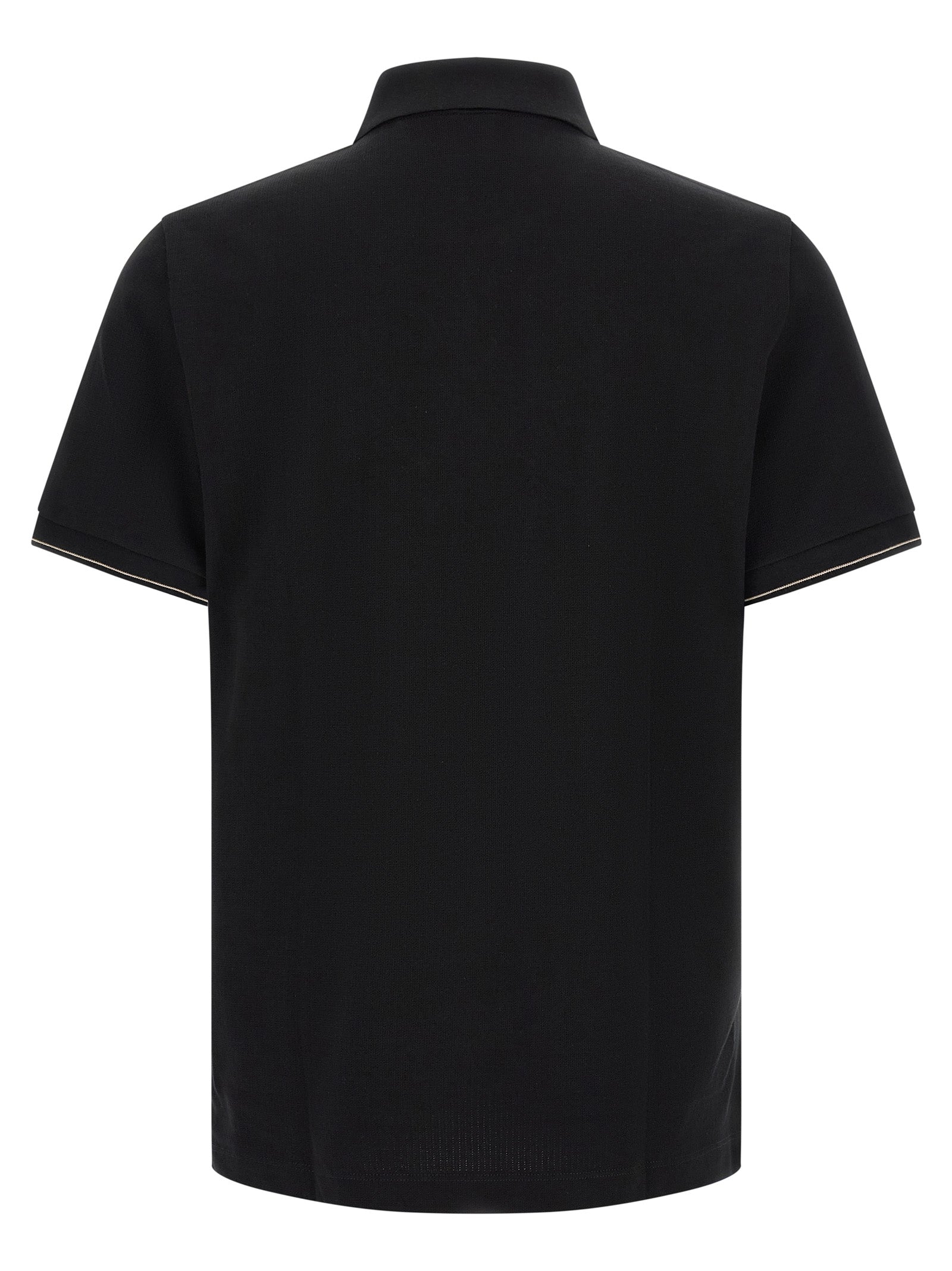 Black Cotton Polo Shirt