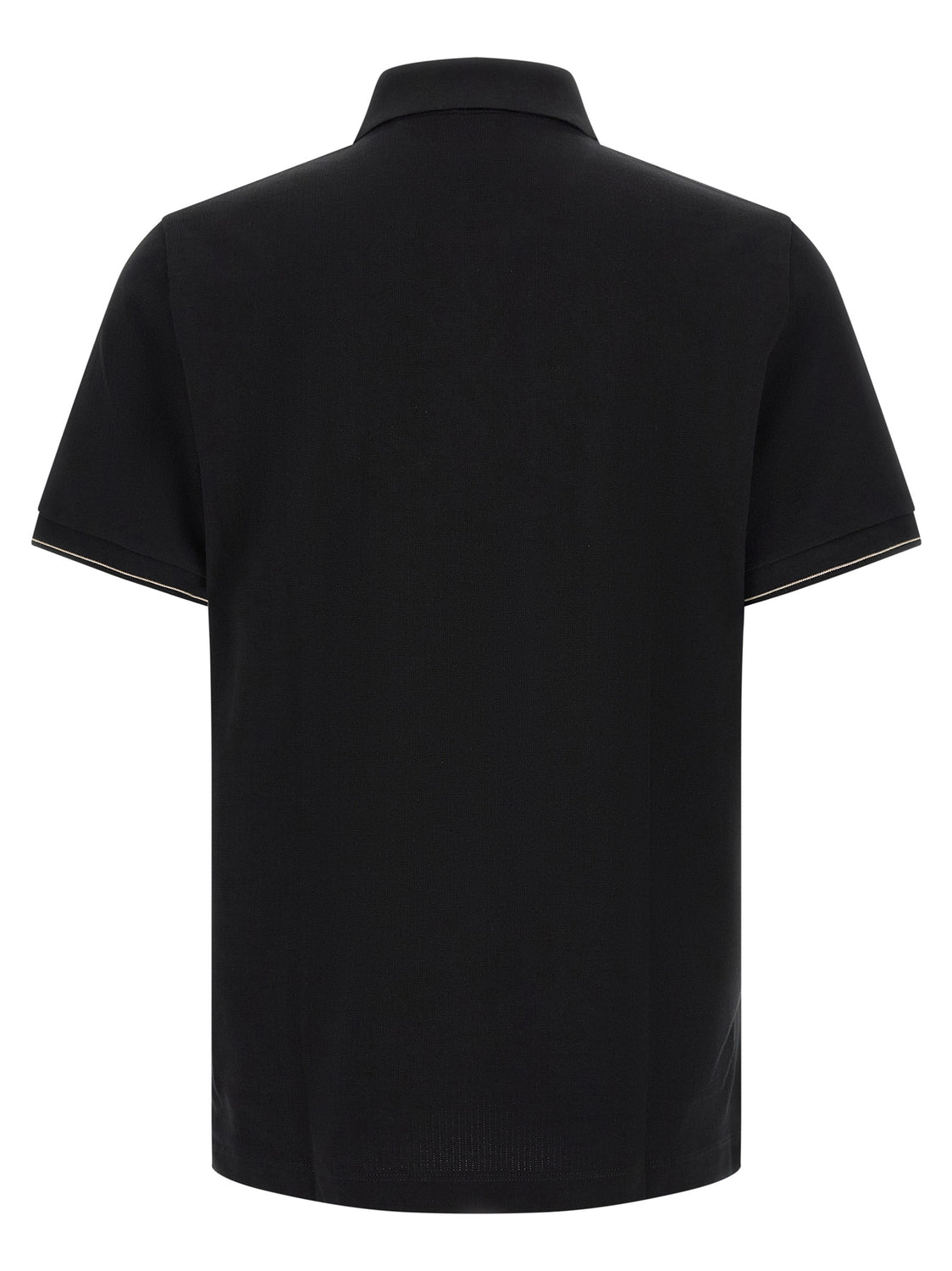 Black Cotton Polo Shirt