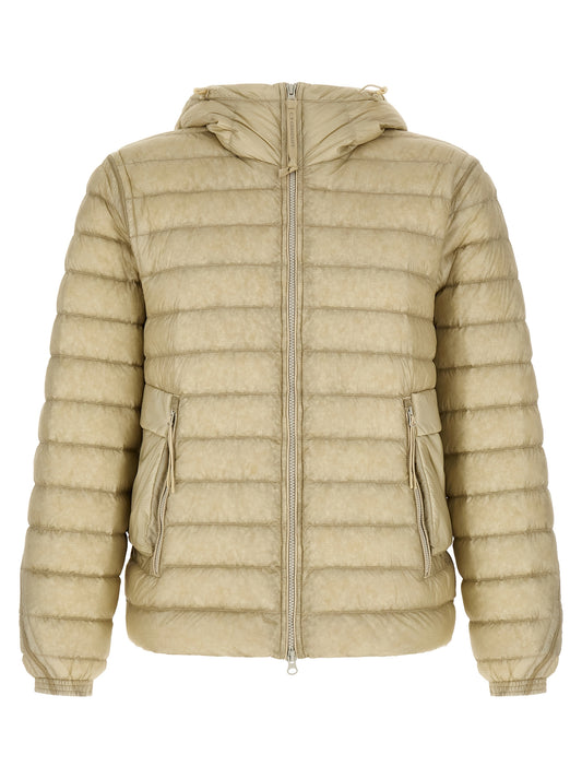 Beige Polyamide Full-Length Jacket