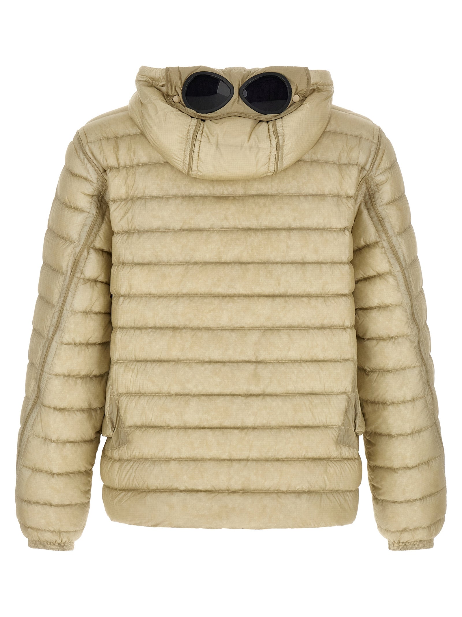 Beige Polyamide Full-Length Jacket