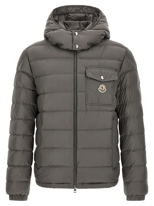 Gray Polyamide Full-Length Jacket