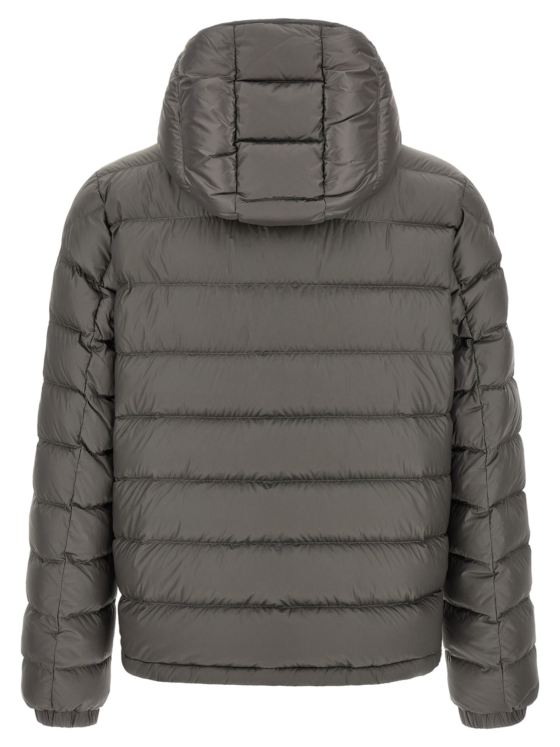 Gray Polyamide Full-Length Jacket