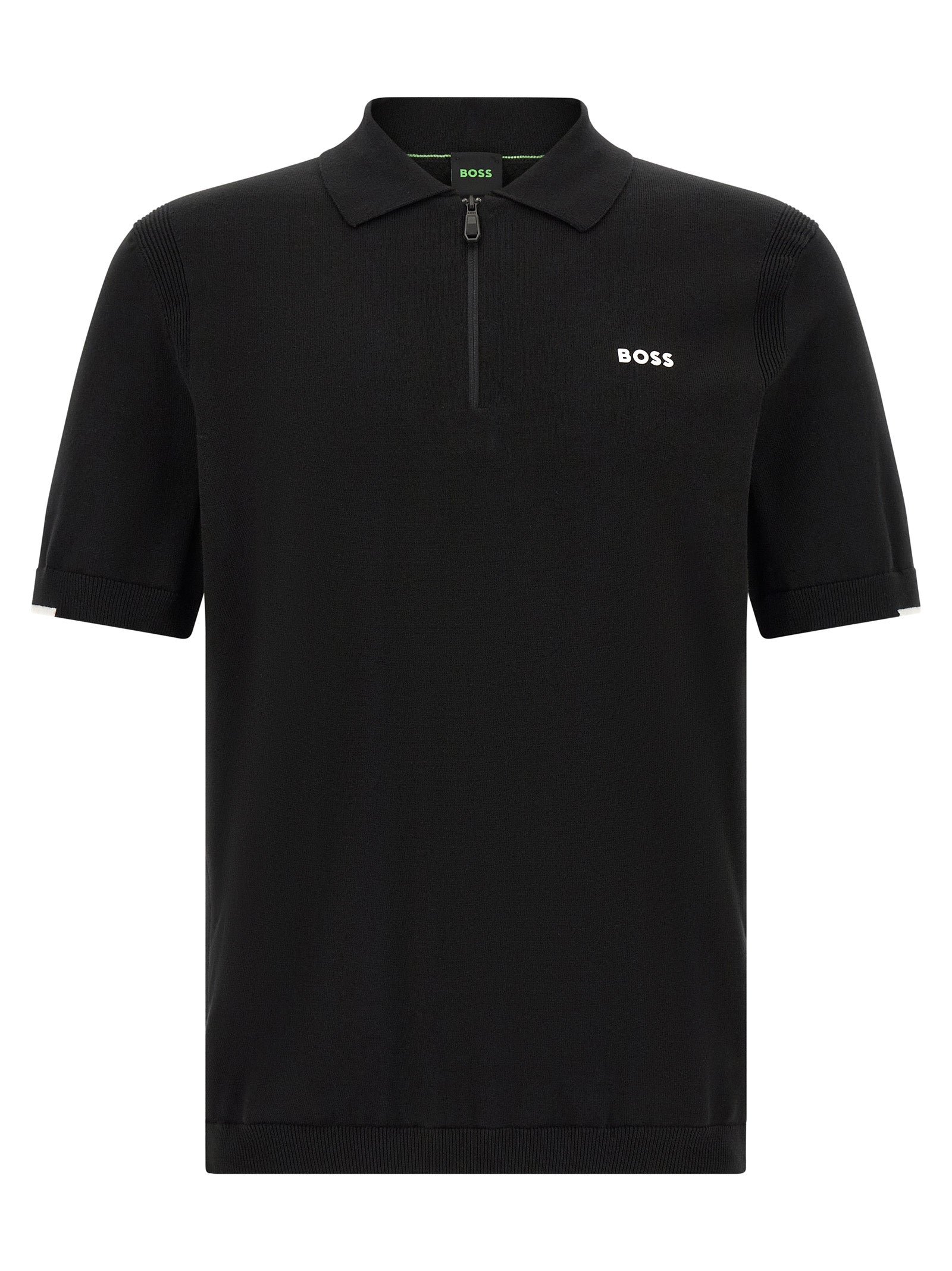 Black Cotton Polo Shirt