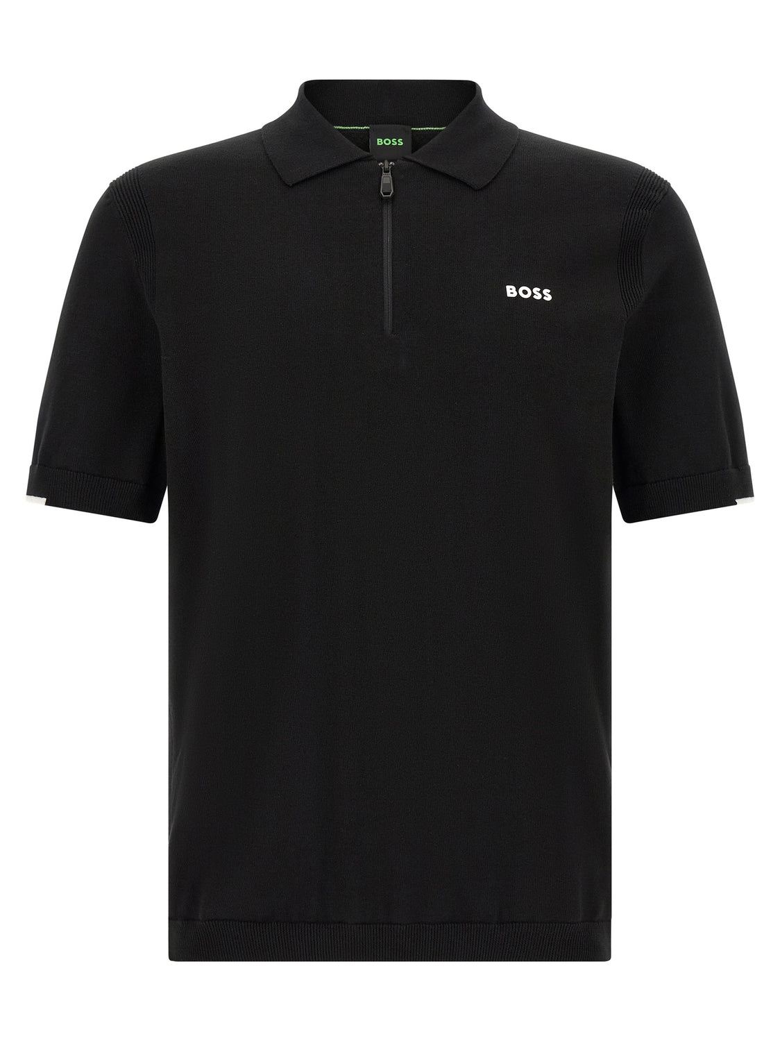 Black Cotton Polo Shirt