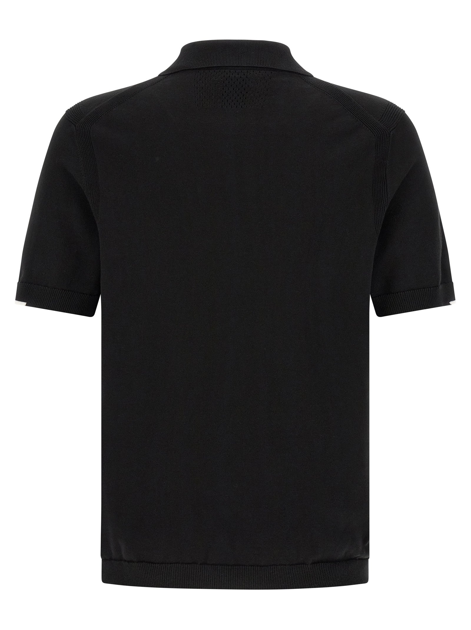 Black Cotton Polo Shirt