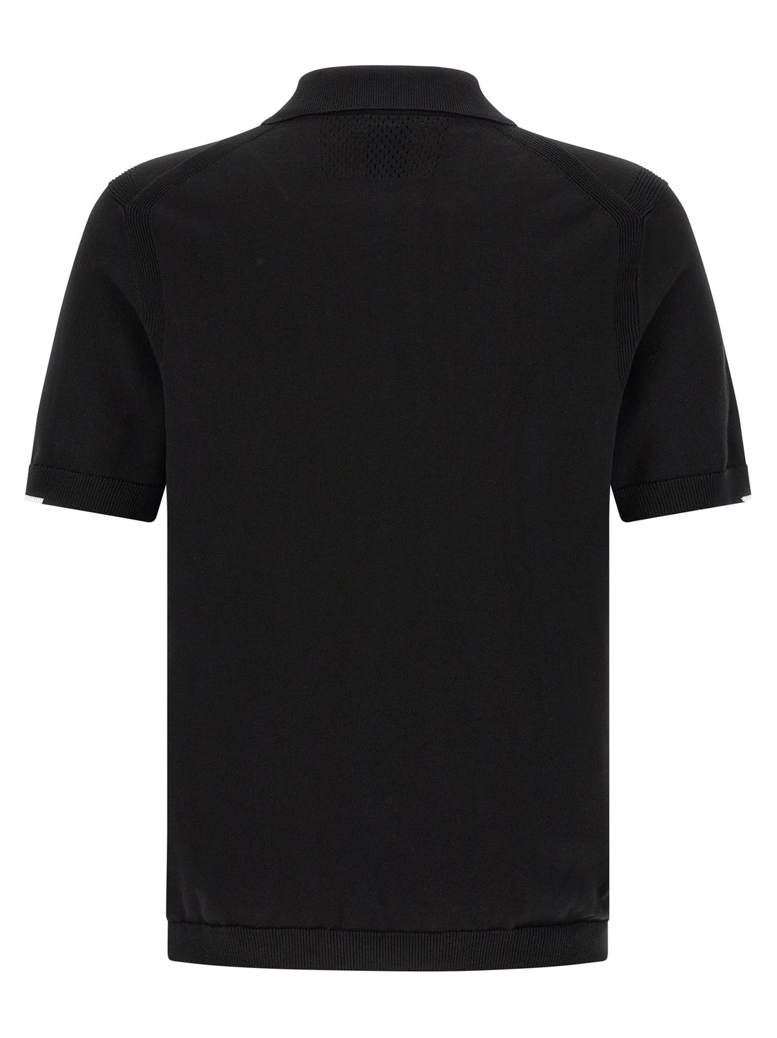 Black Cotton Polo Shirt
