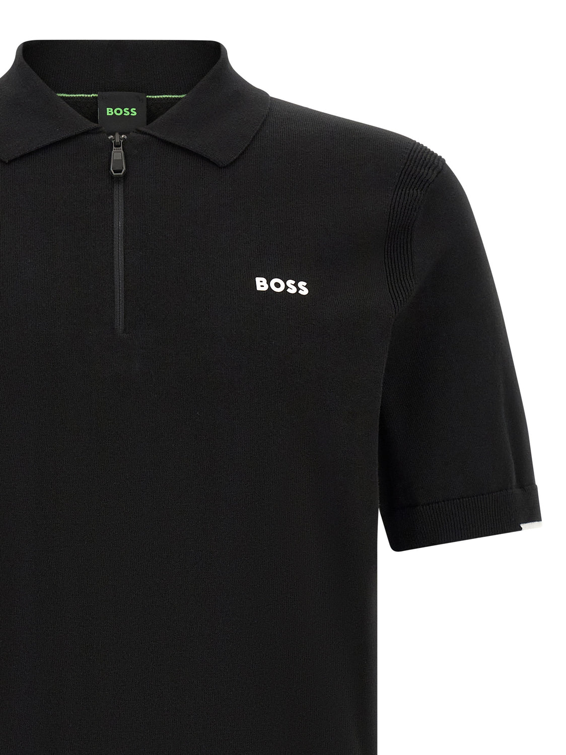 Black Cotton Polo Shirt