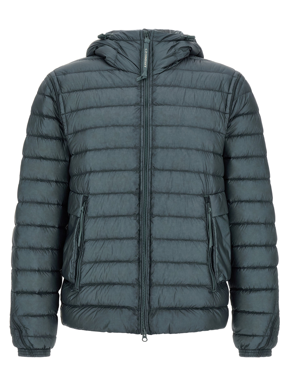 Blue Polyamide Full-Length Jacket